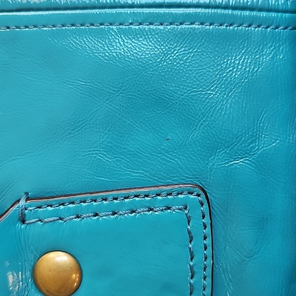 Coach 2008 Limited Edition Francine Turnlock Satchel Turquoise Legacy Lining - Picture 14 of 15